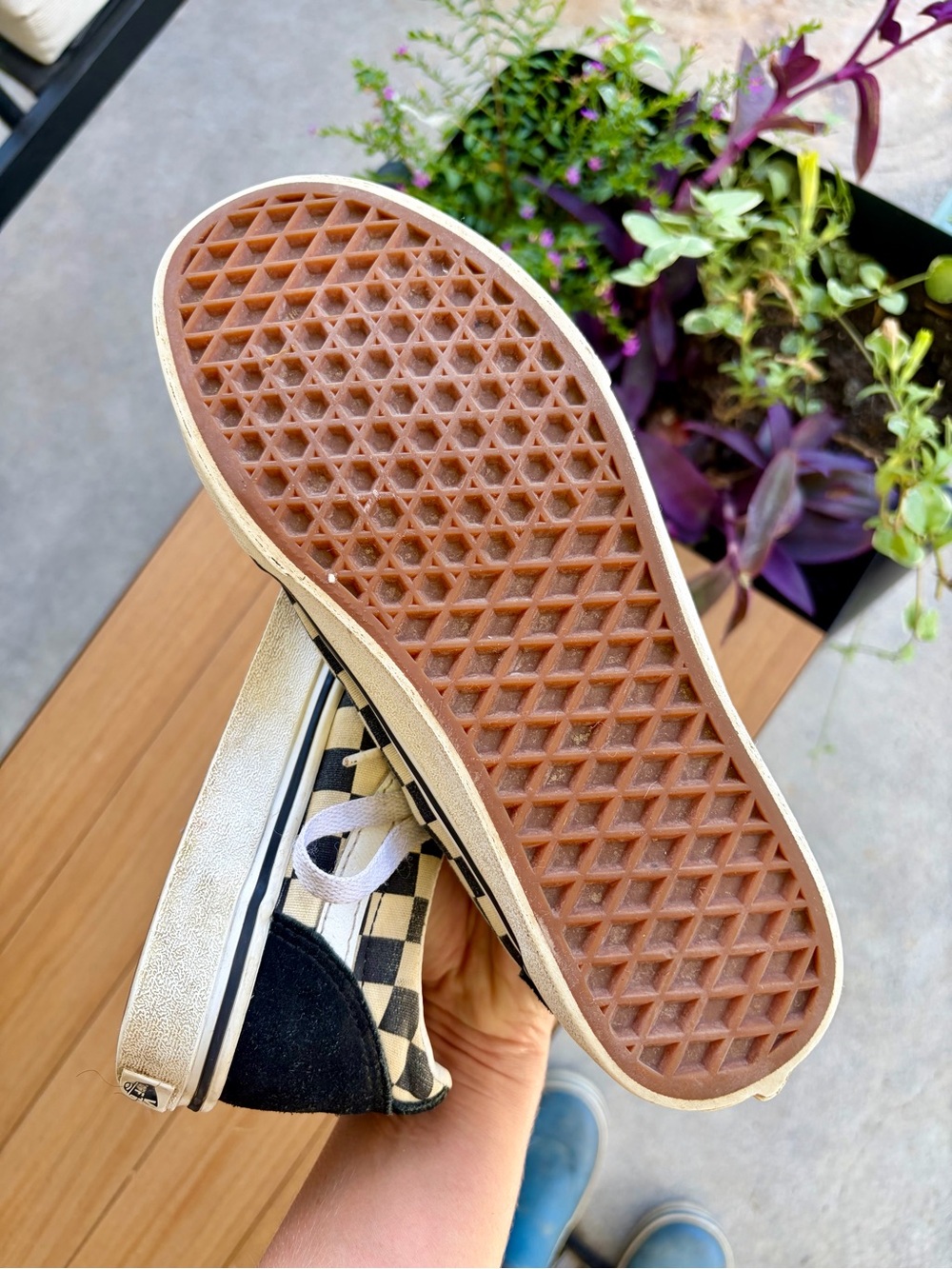 Vans Black & White Checkerboard Old Skool Sneakers - Picture 4 of 4